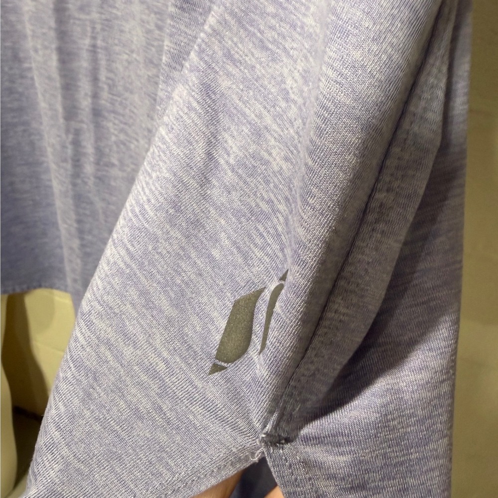 Skechers Women‎ 2X Purple Heathered Short Sleeve Crew Neck Athleisure Tee Shirt - Picture 7 of 8
